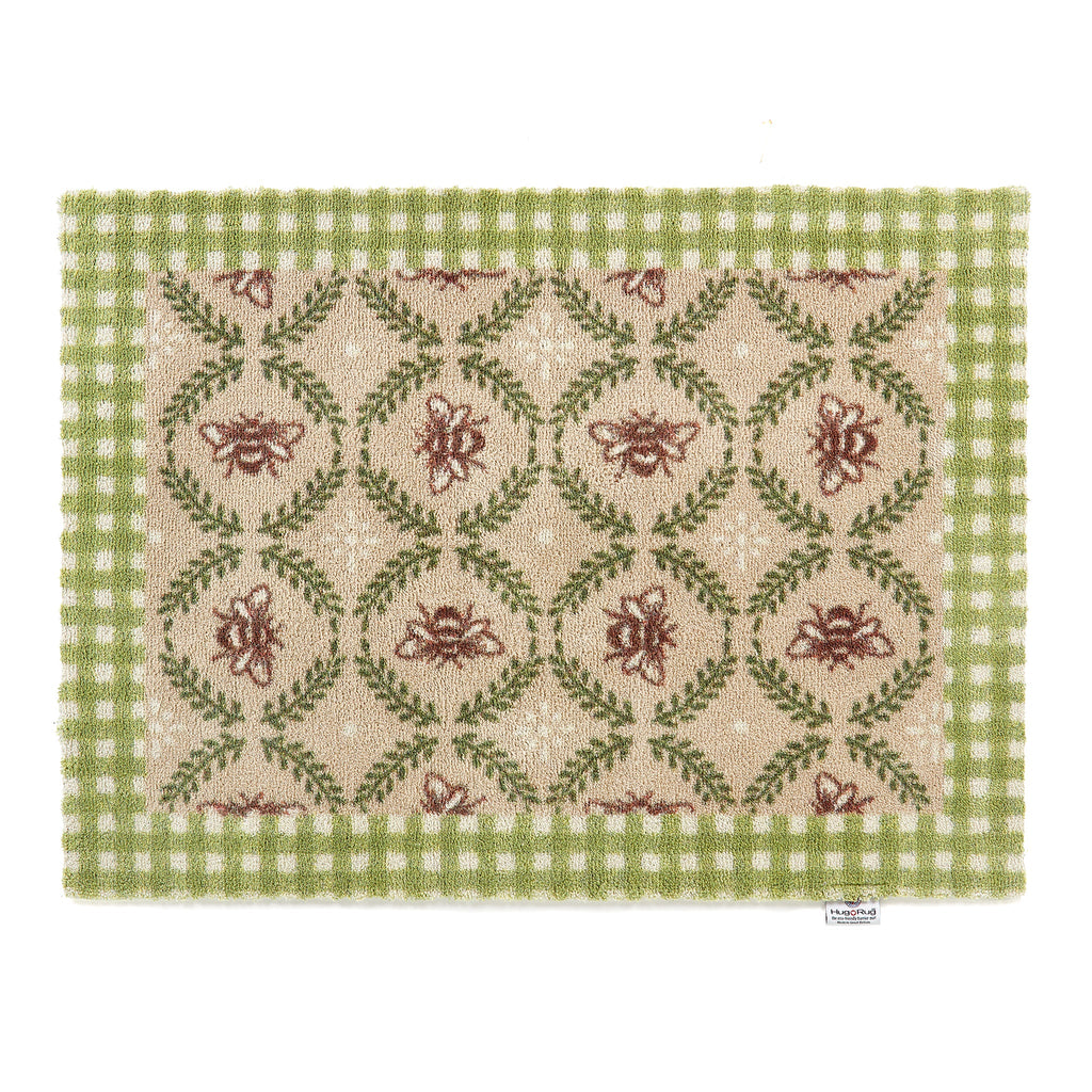Beehive Doormat in Beige and Green 1