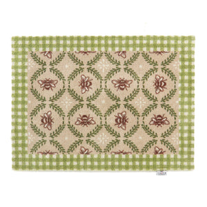 Beehive Doormat in Beige and Green 1