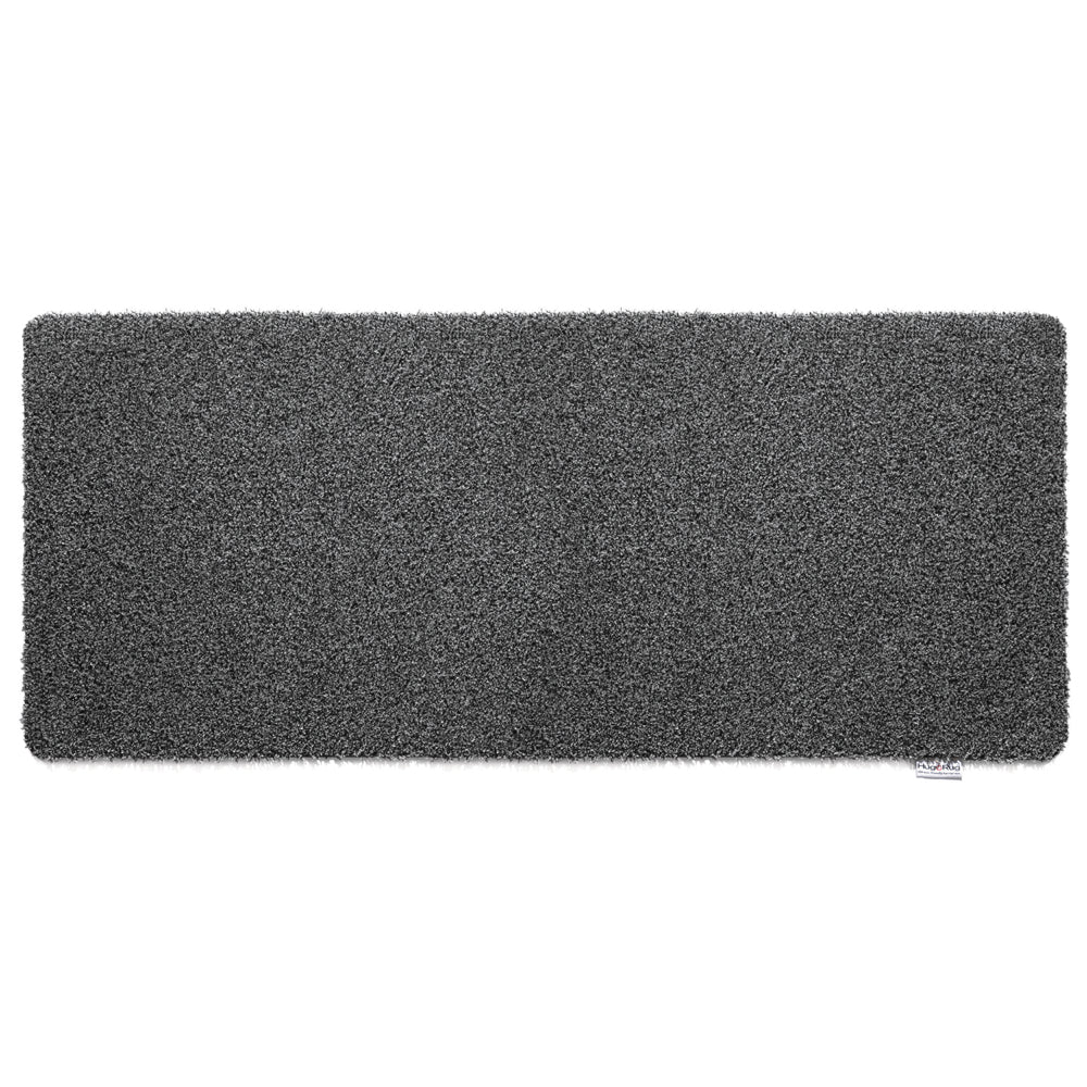 Plain Fleck Charcoal Runner- a 100% recycled material runner in a blend of dark and mid-grey flecks.