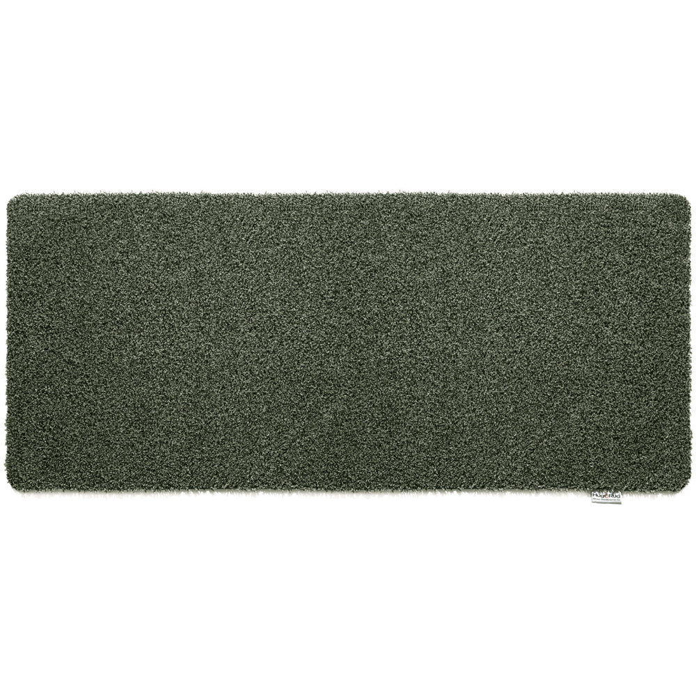 Plain Fleck Sage Green Runner- a 100% recycled material runner in a solid green colour.