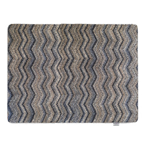 Ribbon Grey Zig Zag Washable Doormat 6