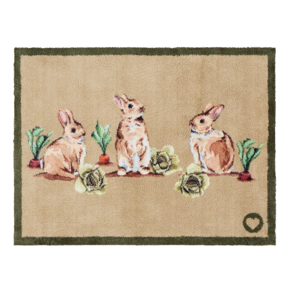 Allotment Bunnies Washable Doormat 1