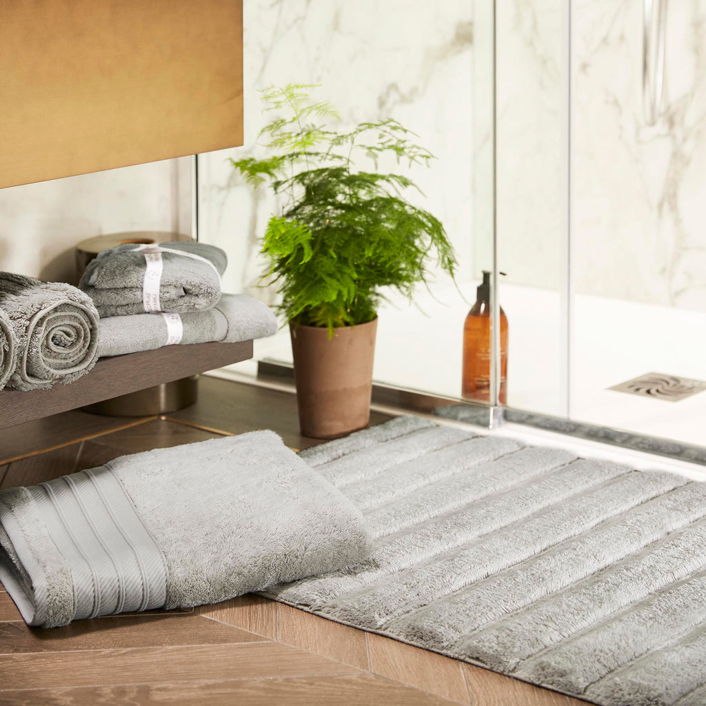 Bamboo Stripe Grey Bathmat