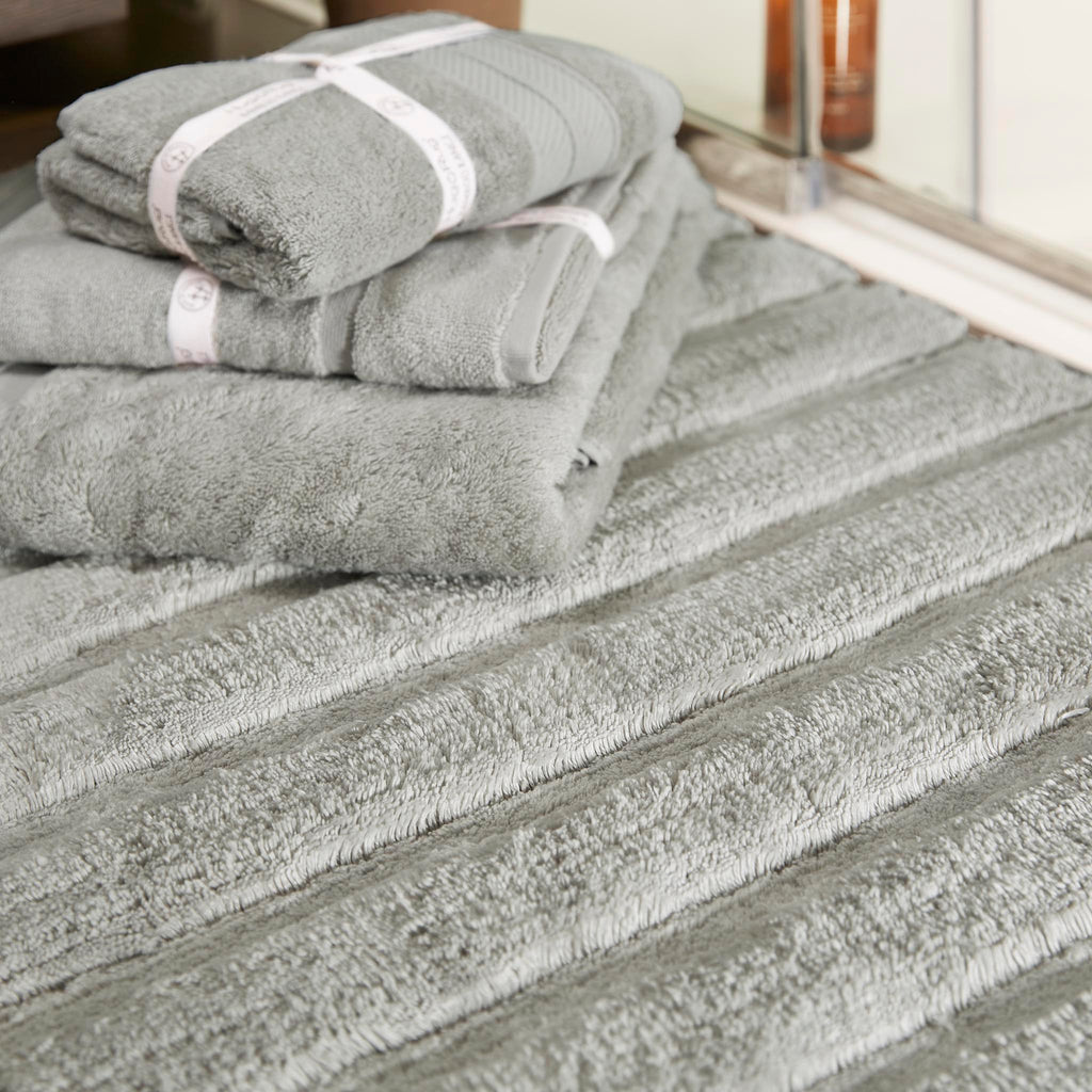 Bamboo Stripe Grey Bathmat