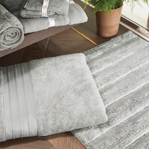 Bamboo Stripe Grey Bathmat