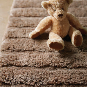 Bamboo Stripe Latte Bathmat