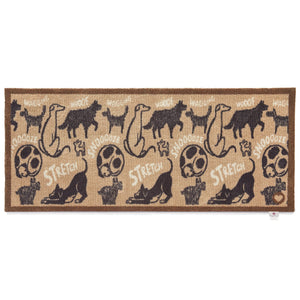 Overhead of Hug Rug beige battersea dogs washable runner