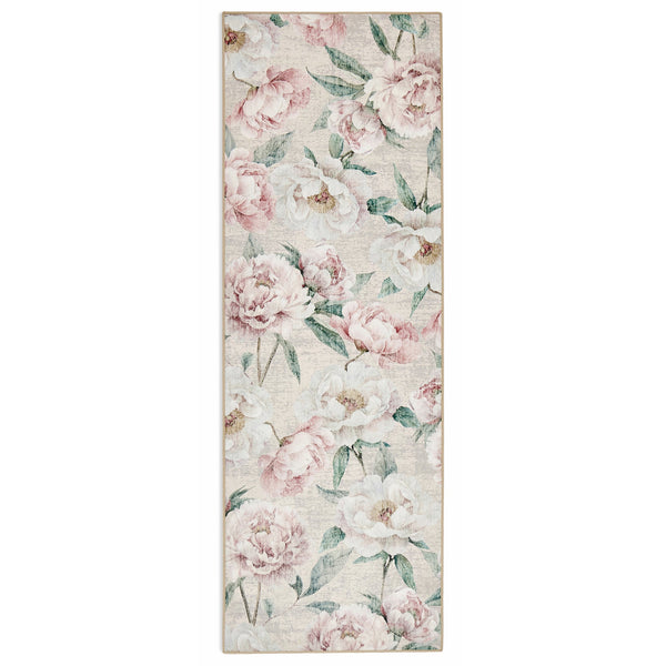 Blooming Peonies Pink Eco-Washable Runner 6