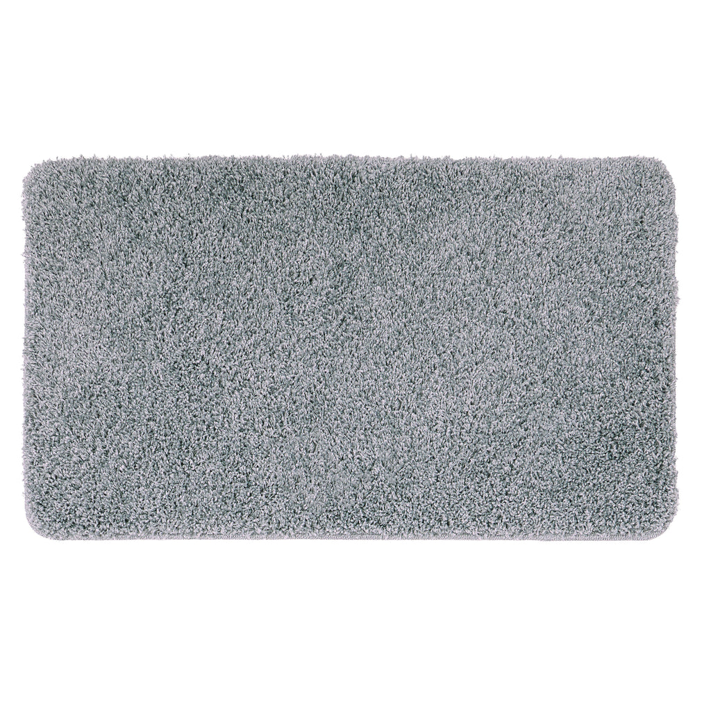 My Blue Fleck Rug – a washable rug in lighter and darker shades of silvery blue.