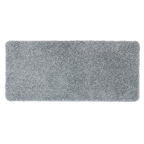 My Blue Fleck Rug – a washable rug in lighter and darker shades of silvery blue.