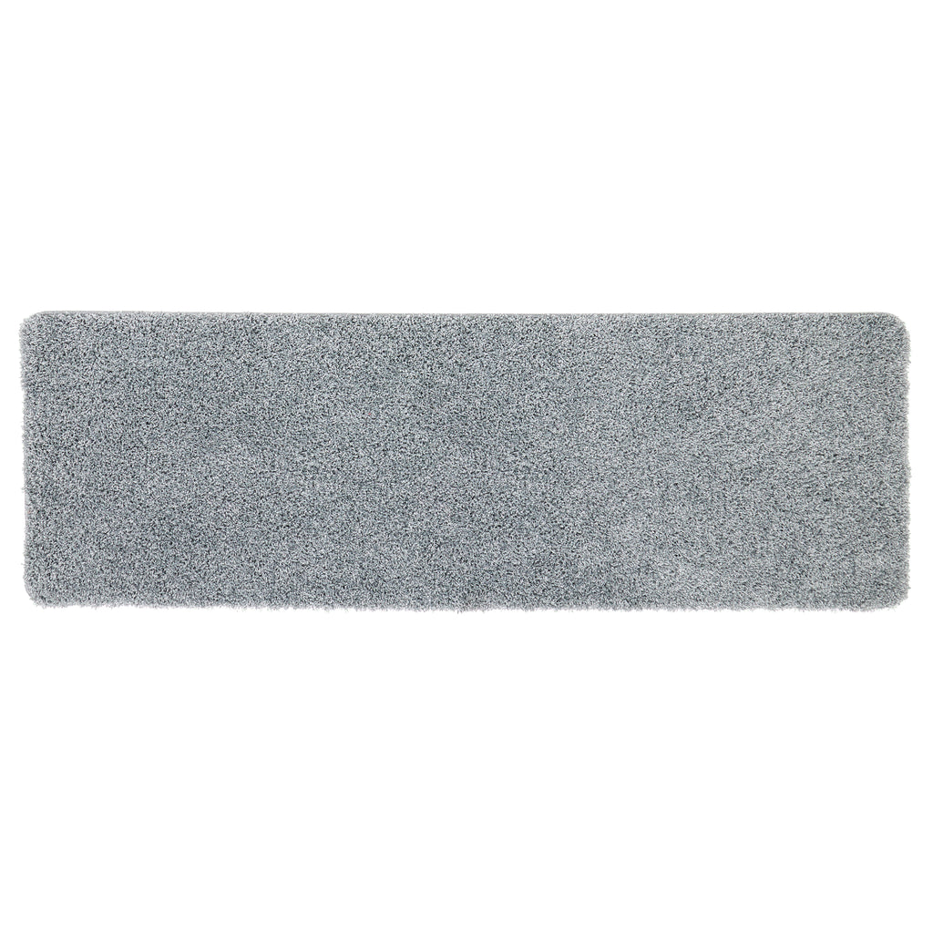 My Blue Fleck Rug – a washable rug in lighter and darker shades of silvery blue.