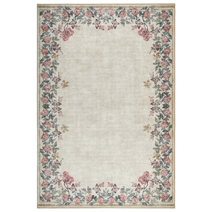 Hug Rug Botanical Border Washable Rug