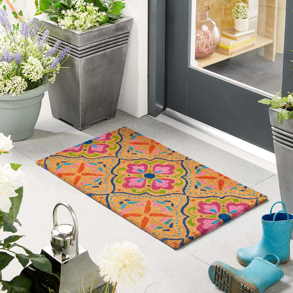 Bright Tile Coir Doormat 2