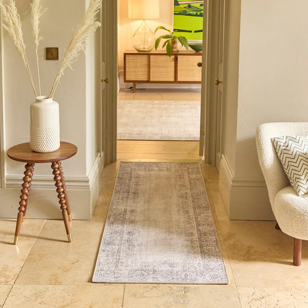 Brocade Border Eco-Washable Rug Runner