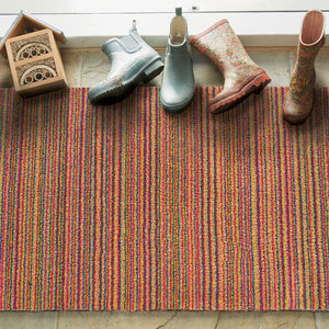 Candy Bright Stripe Washable Doormat