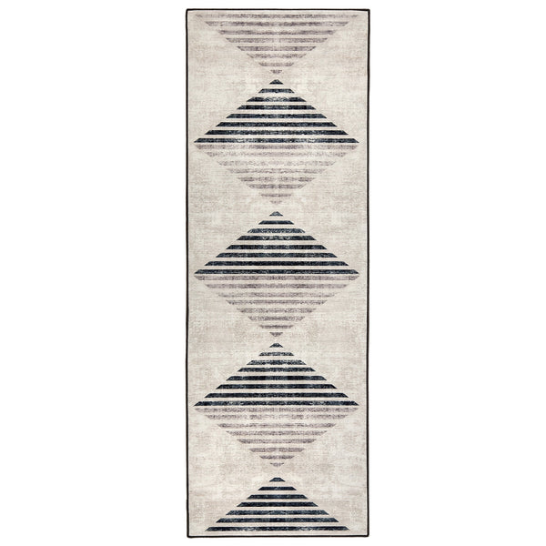 Hug Rug Chevron Charcoal Washable Runner