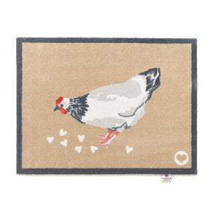Chicken 1 Beige Washable Doormat 1
