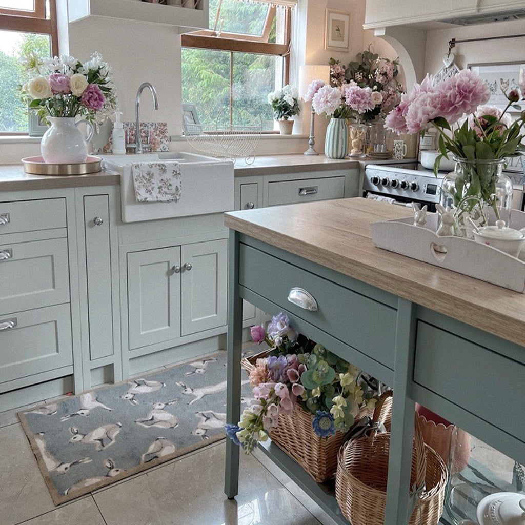 Farmhouse Hares Washable Doormat Lifestyle 3