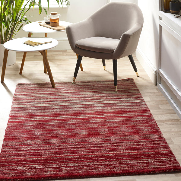 Fine Stripes Rug Red 2