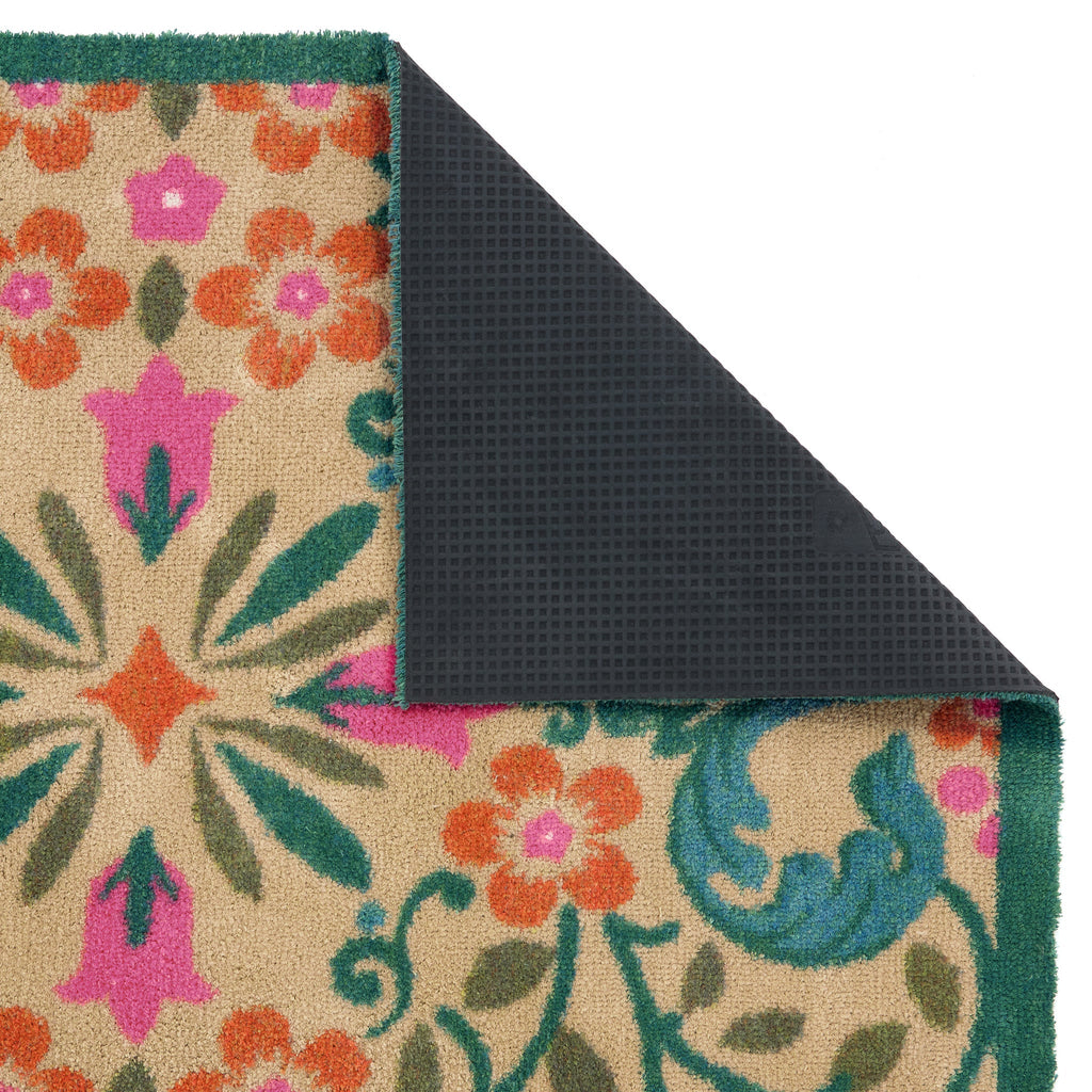Folk Floral Washable Doormat 3