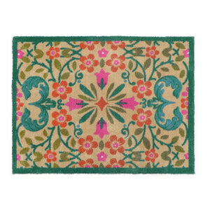 Folk Floral Washable Doormat 1