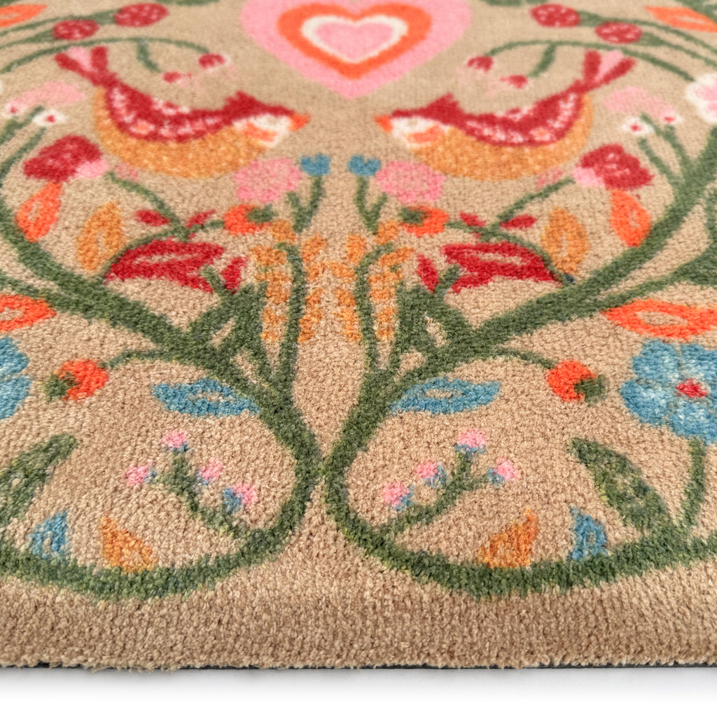 Garden Lovebirds Washable Doormat