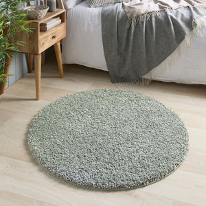 My Rug Green Fleck- a washable rug with green and white flecks.