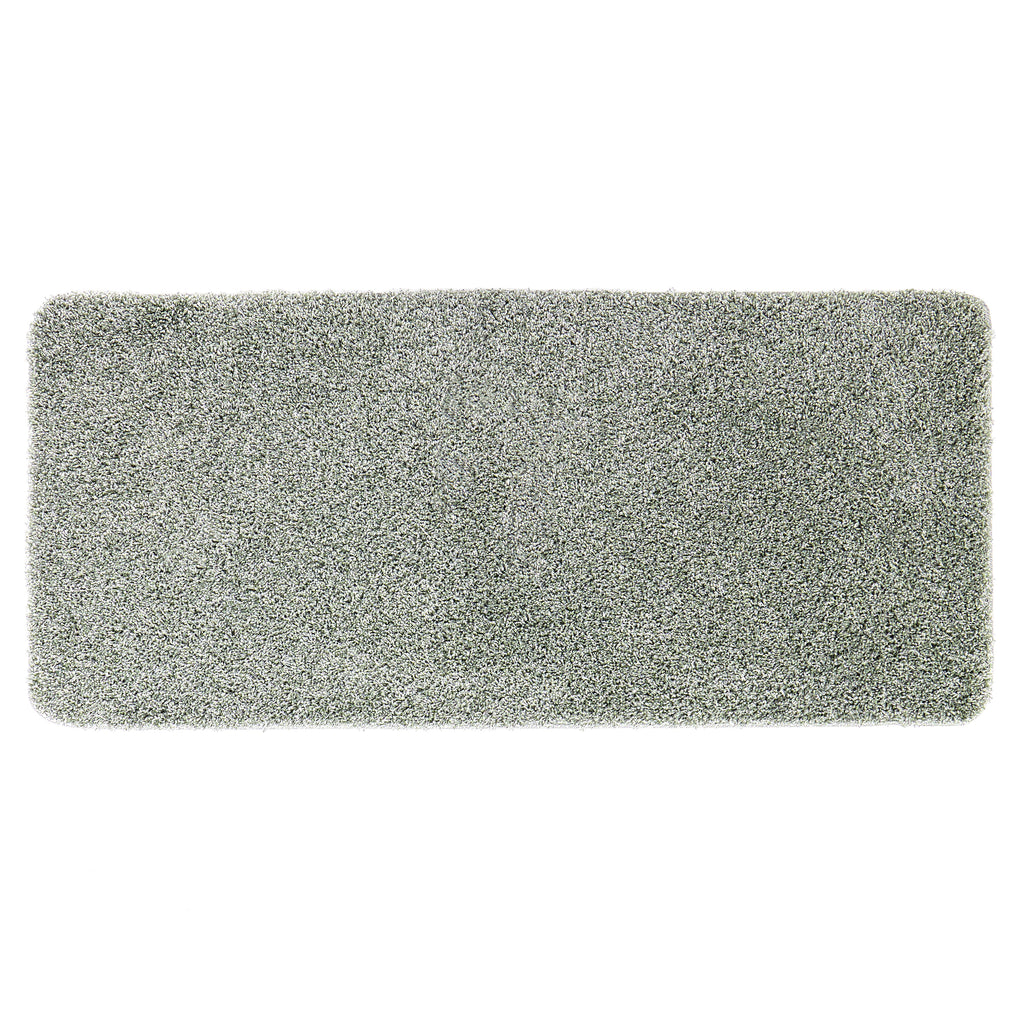 My Rug Green Fleck- a washable rug with green and white flecks.