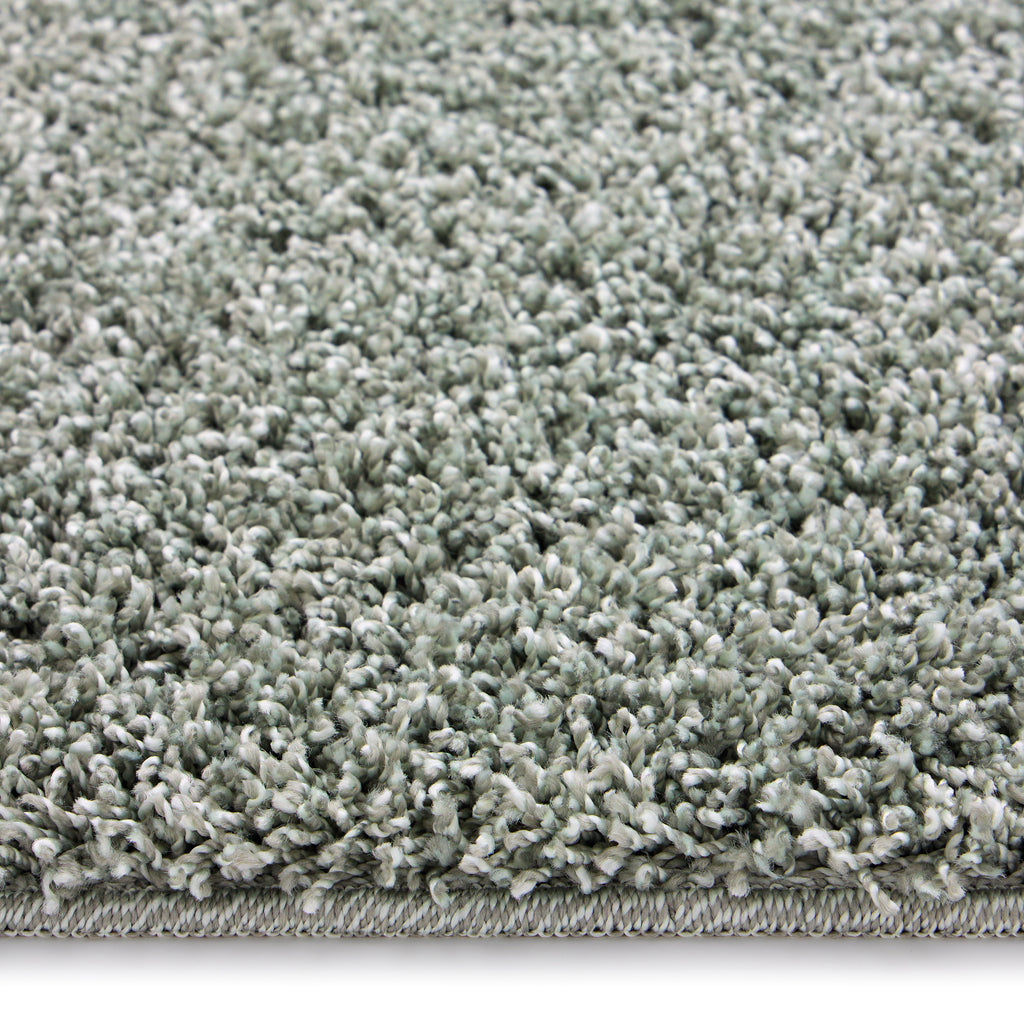 My Rug Green Fleck- a washable rug with green and white flecks.