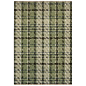 Isla Plaid Green Eco-Washable Runner 6