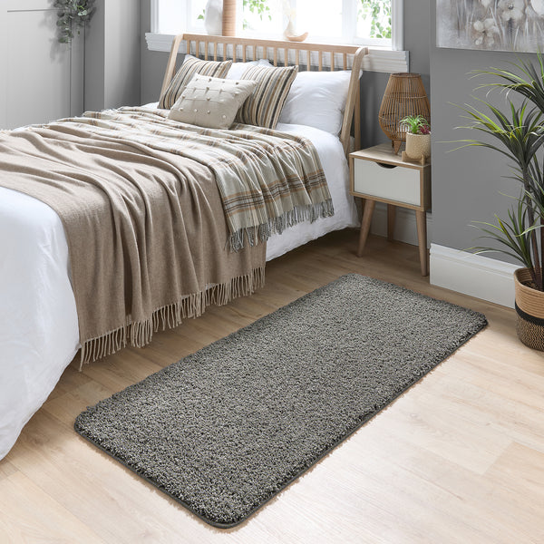 My Rug Grey Fleck- a washable rug with light and dark grey flecks.