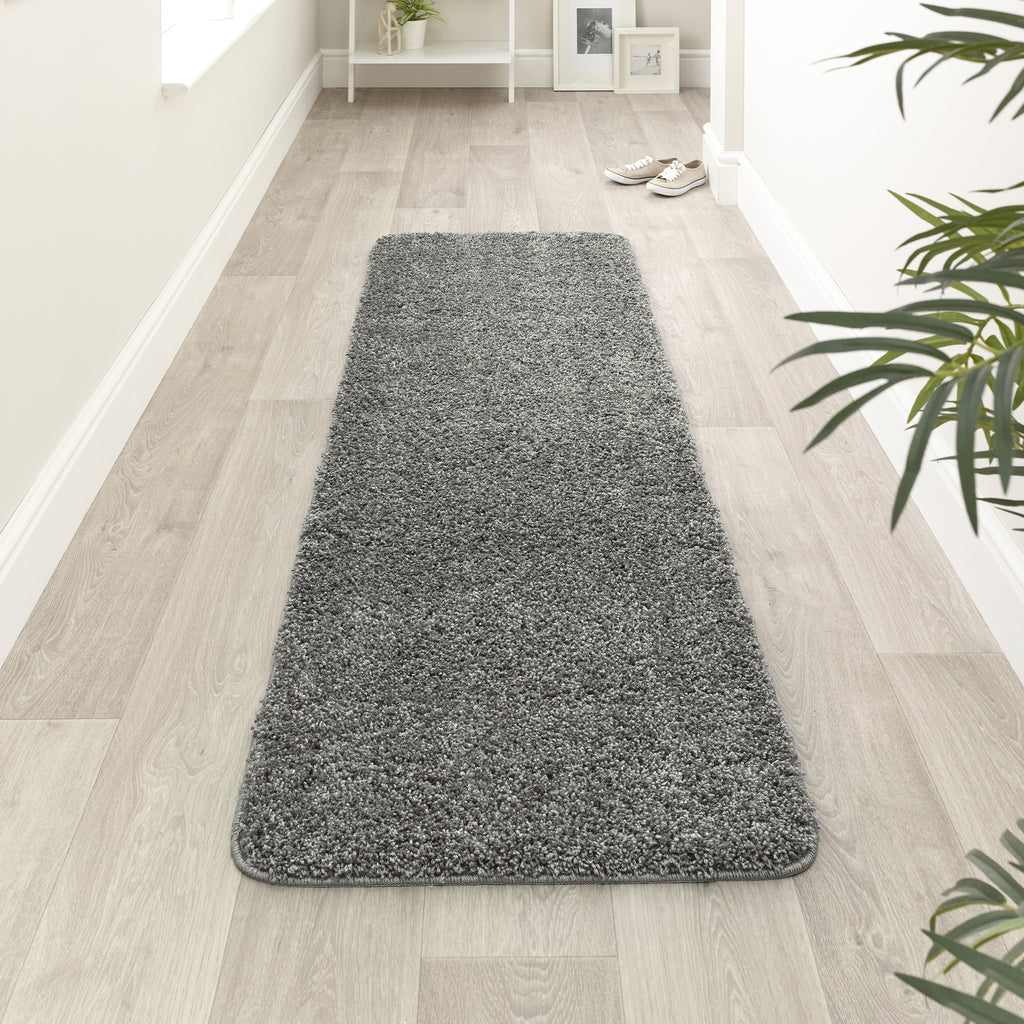 My Rug Grey Fleck- a washable rug with light and dark grey flecks.