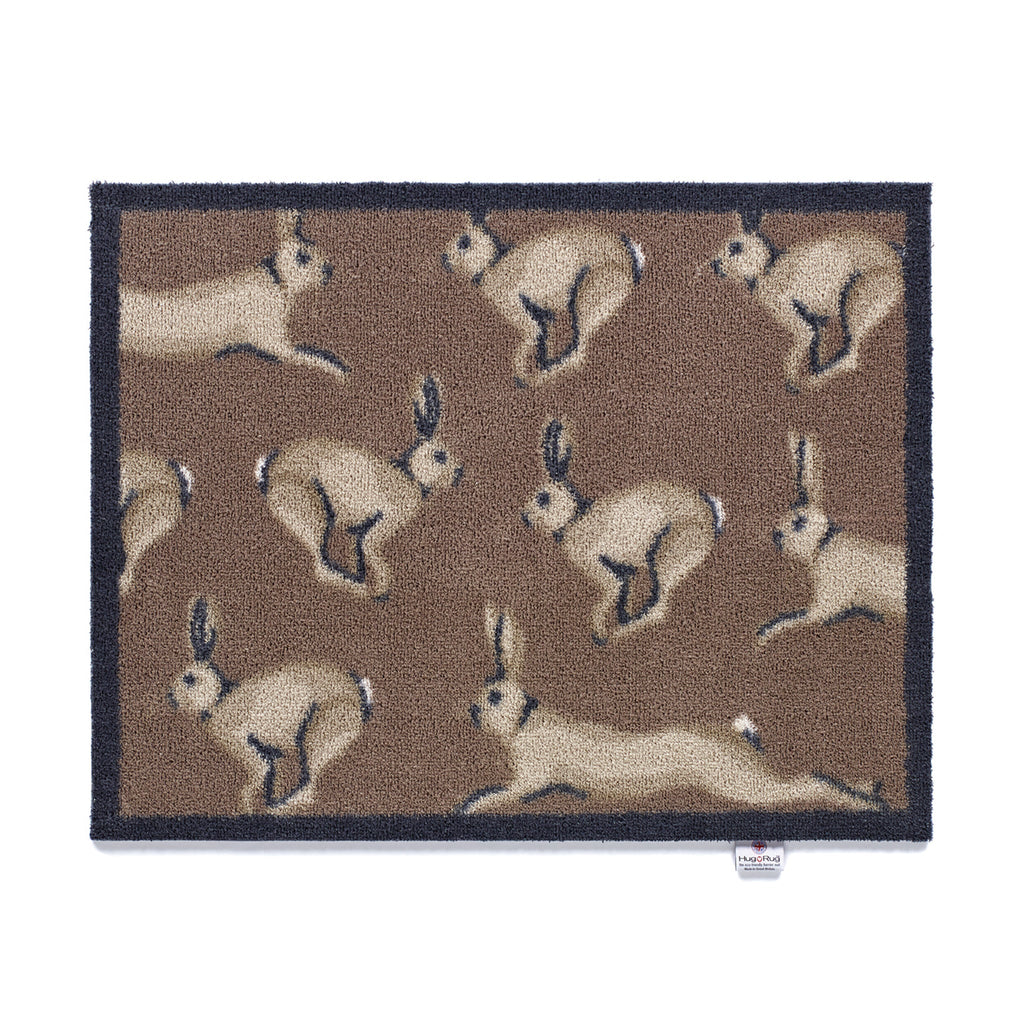 Hare 1 Brown Washable Doormat 1
