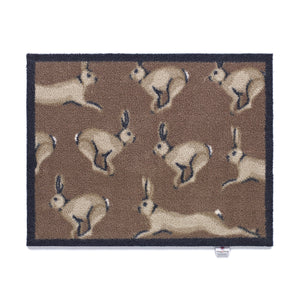 Hare 1 Brown Washable Doormat 1
