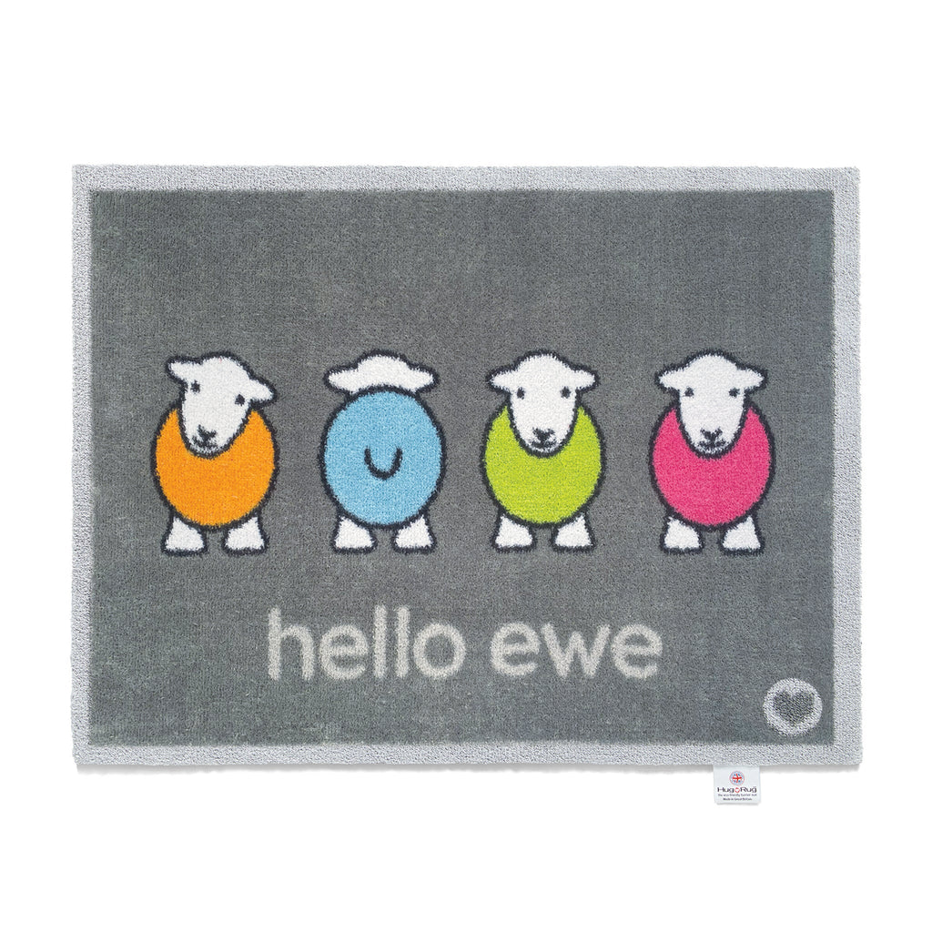 Hello Ewe Herdy Washable Doormat 1
