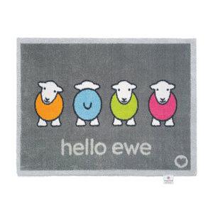 Hello Ewe Herdy Washable Doormat 1