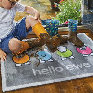 Hello Ewe Herdy Washable Doormat 2