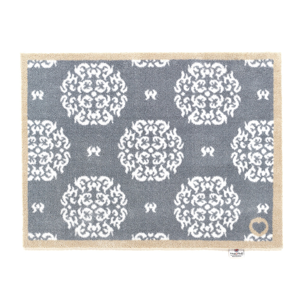 Home 44 Grey Cotton Washable Doormat 1
