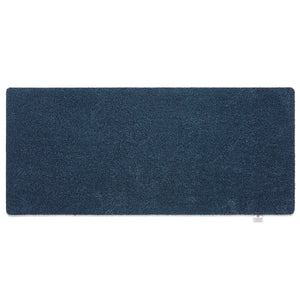 Plain Fleck Indigo Washable Runner- a 100% recycled cotton runner in a solid blue.