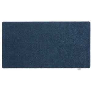 Plain Fleck Indigo Washable Runner- a 100% recycled cotton runner in a solid blue.