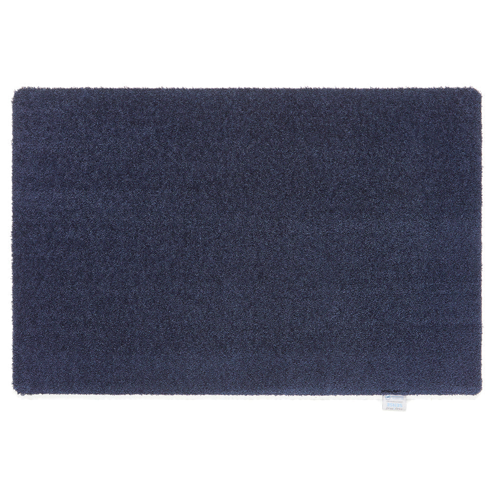 Sense French Navy Bath Mat- a bath mat made from recycled materials in a solid navy colour.