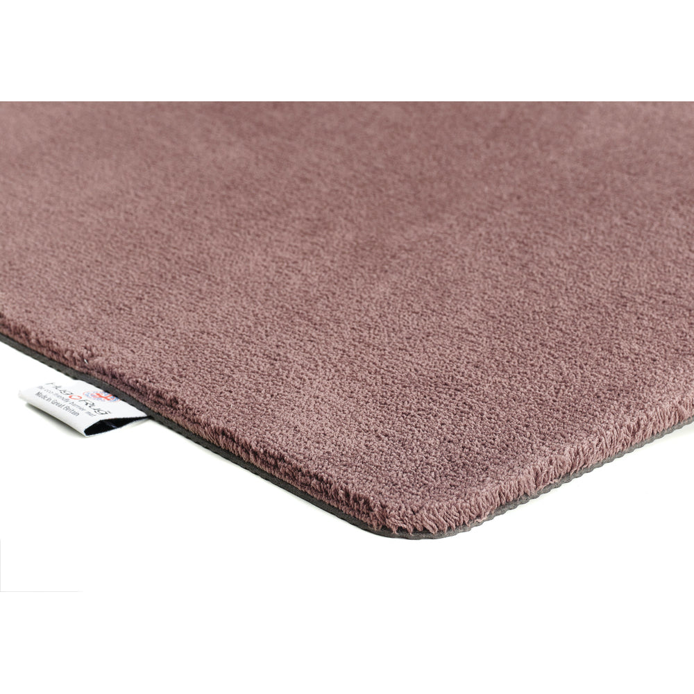 Sense Rose Washable Runner- 100% recycled polyester runner in a solid soft pink mauve tone.