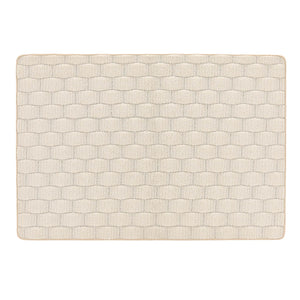 Sculptured Basketweave Rug Ivory 1