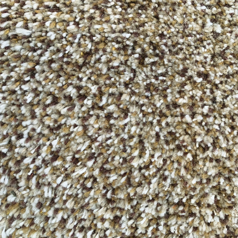 Plain Fleck Linen Washable Runner- a 100% recycled material runner featuring blend of dark brown, light brown, and beige colours.