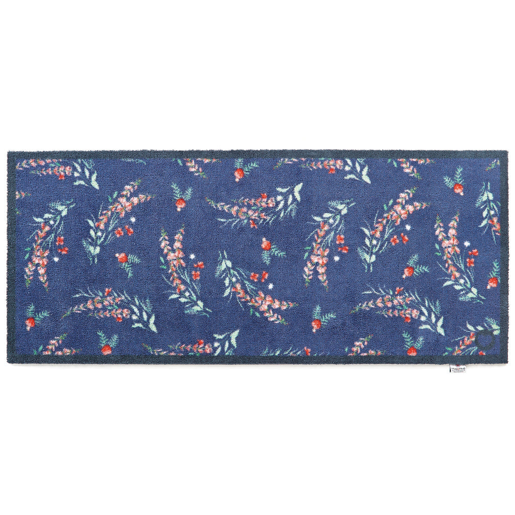 Meadow Deer Blue Washable Runner 8