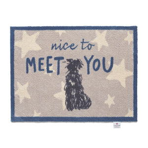 Overhead of Battersea Meet You Hug Rug washable doormat
