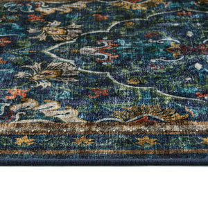 Hug Rug Midnight Paisley Washable Rug Texture