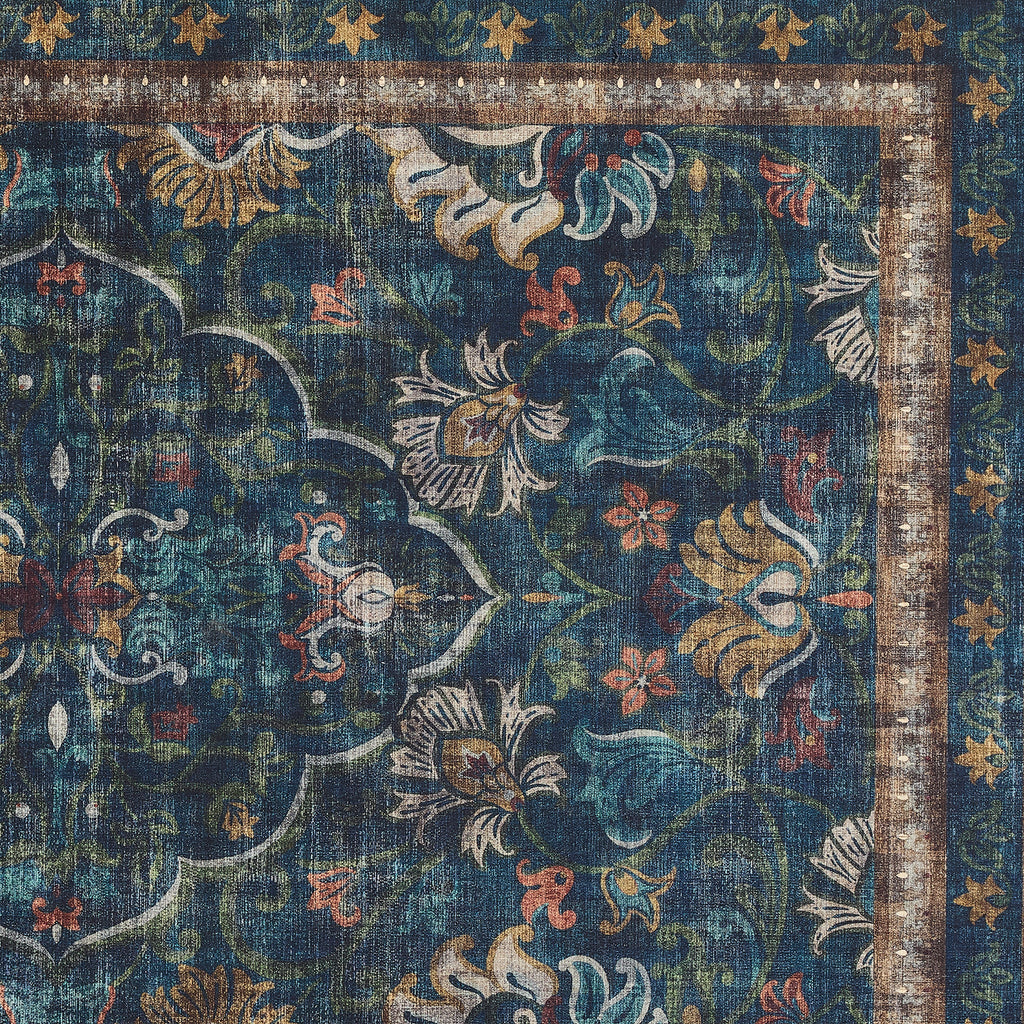 Hug Rug Midnight Paisley Washable Rug Pattern