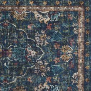 Hug Rug Midnight Paisley Washable Rug Pattern