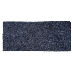 Plain Fleck Midnight Blue Runner in Blue- a 100% recycled cotton runner in a subtle fleck pattern of dark navy, blue, and grey